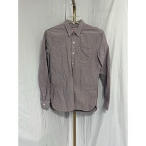 Levis Oxford Shirt Adult Medium  Red White Tab‎ Front Pocket Button Up Mens